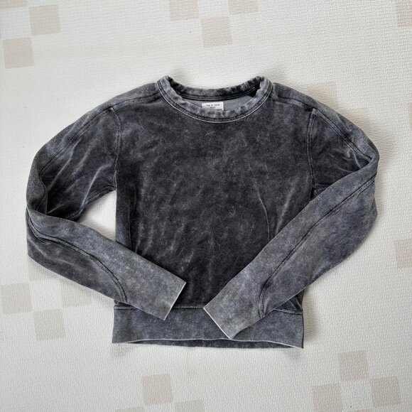 Vintage-Inspired Rag & Bone XXS Velvet Cotton Sweatshirt - Picture 5 of 8